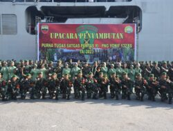 Usai Laksanakan Tugas, Prajurit Satgas Yonif 132/Bima Sakti Kembali Dari Tugas Operasi