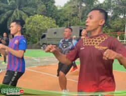 Satgas pamtas RI-Mly Yon Armed 16/TK Melaksankan Latihan Pembinaan Kebugaran Fisik di Makotis Gabma Entikong