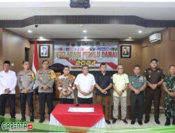 Kapolres Pelabuhan Belawan AKBP Josua Tampubolon,SH.MH. Ikut Serta Deklarasi Pemilu Damai di Kabupaten Deliserdang