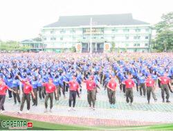 Kompak dan Semangat, Pangdam XII/Tpr Bersama Ribuan Prajurit Laksanakan Joget Komando Kolosal