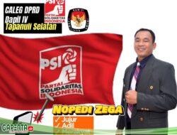Nopedi Zega Caleg DPRD Dapil IV Tapanuli Selatan: “JUJUR, ADIL dan MERAKYAT”