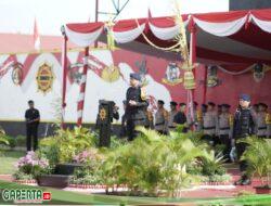 Upacara Hut Korps Brimob Polri Ke 78 di Mako Satbrimob Polda Kalbar di Pimpin Langsung Kapolda Kalbar Dan Diikuti Para PJU