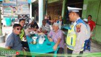 Sat Lantas Polres Pelabuhan Belawan Himbau Warga Jaga Keselamatan Berlalulintas Sambil, Ngopi Bareng di Pajak Kapuas
