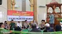 Sebagai Pejabat Yang Baru Kapolres Pelabuhan Belawan Sirahturahmi, Jum’at Curhat di Masjid Nurul Hilal Bagan Deli