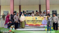 Giat Jum’at Curhat Kamtibmas & Pembagian Bansos Polsek Sungai Beduk Bersama Masyarakat di Masjid Nurul Huda Mangsang Kebun Kel. Mangsang