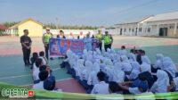 Ops Keselamatan Toba, Sat Lantas Polres Pelabuhan Belawan Sosialisasikan Keselamatan Berkendara kepada Murid SMP
