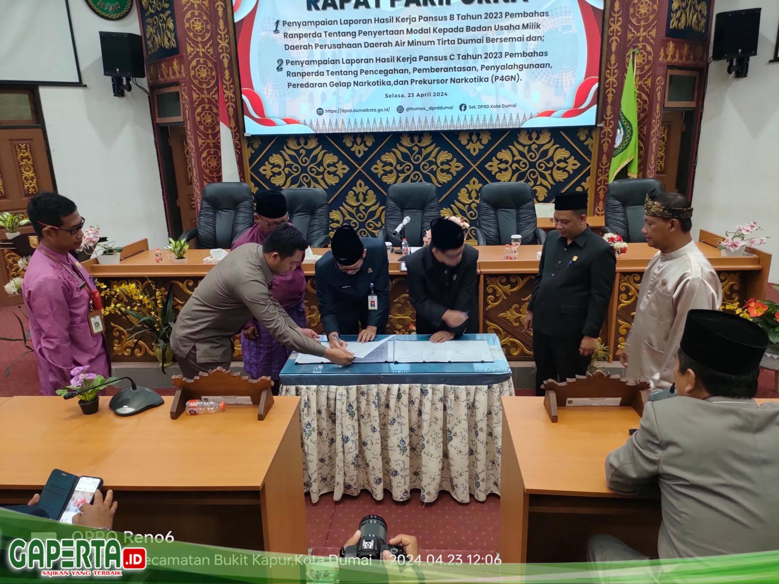 Penyampaian Hasil Kerja Pansus B Dan C Tahun 2023 DPRD Dumai Diterima ...