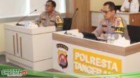 Kapolresta Tangerang Ikuti Zoom Meeting Kapolda Banten Terkait Situasi Kamtibmas.