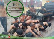 POLSEK MEDAN LABUHAN BERHASIL ANTISIPASI DAN TANGKAP 45 REMAJA GENG MOTOR YANG AKAN TAURAN