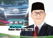 Diduga Calon Wakil  Bupati Tebo, Wartono Dari Praksi PDIP Memasang Plat Mobil  Palsu BH 22 WT