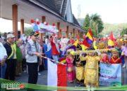 Wako Ahmadi Zubir dan Bunda PAUD Herlina Lepas Karnaval Anak TK
