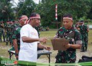 Tingkatian Konsentrasi dan Kepekaan Prajurit, Korem 121/ABW Gelar Lomba PBB Dengan Mata Tertutup