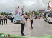 Pengamanan Ketat Polres Landak Jaga Proses Pendaftaran Paslon Tetap Kondusif