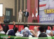 Cabup dan Cawabup Kabupaten Sanggau Nomor Urut 3 Yansen Akun Effendy dan Andreas Sisen Goyang Kampanye di Gedung Balai Batomu.