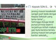 Luarbiasa, Kepala SD Negeri 05 Sei Mambang Jarang Masuk, Jadi Tanda Tanya Besar??