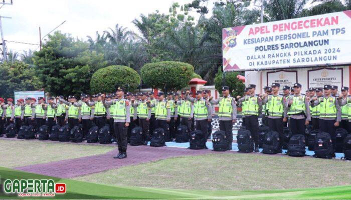 Polda Jambi Laksamana Kegiatan Pengecekan Kesiapan Personel Pengamanan Pengumuman Tempat Suara