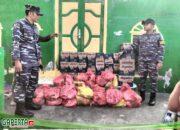 Tim kolaborasi beserta DAN POSAL Medan Labuhan Lantamal I salurkan bantuan korban kebakaran