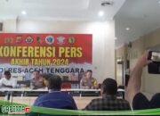 Polres Aceh Tenggara Gelar Konfrensi Pers Akhir Tahun 2024