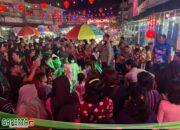 Meriah dan Unik, Kapolres Landak Bersama Gita Rajawali Menghibur Warga Dengan Musik dirangkaian Ceria Imlek.