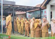 Kepala Desa Aek Korsik Melakukan Apel Pagi Melalui Sekdes Ahmad Sarumpaet S.E di Lapangan Kantor Desa Aek korsik