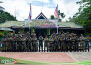 Kunjungan CO 13-Rejimen Askar Malaysia Diraja (RAMD) di Terima Satgas Pamtas RI-Malaysia Yonkav 12/BC