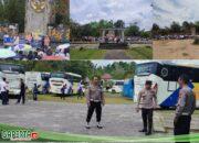 Polsek Mandor Berikan Pengamanan Dalam Kegiatan Ziarah dan Lawatan Sejarah SMA N 1 Pontianak Di Makam Juang Mandor