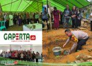 Kapolsek Sengah Hadiri Peletakan Batu Pertama Pembangunan Gereja Katholik Santo Thomas Rasul Betung Pulai Desa Tonang