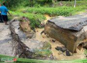 Akibat Hujan Deras Jalan Besar Normark/Silangkitang Putus Total