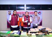 Ditresnarkoba Polda Gelar Konfrensi Pers Dalam Mengungkap Kasus Tindak Pidana Narkotika 11Kg Ganja