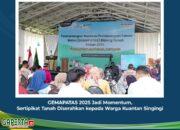 GEMAPATAS 2025 Jadi Momentum, Sertipikat Tanah Diserahkan kepada Warga Kuansing
