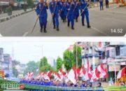 Ditpolairud Polda Jambi Gelorakan Semangat Kemerdekaan Lewat Pawai Bendera