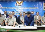 Kakantah Dumai Tandatangani Kerjasama Layanan Perbankan dengan Bank BRI di Kanwil BPN Riau