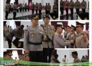 Kapolresta Jambi Pimpin Upacara Penyerahan Tugas dan Tanggung Jawab dan Serah Terima Jabatan Perwira Lingkup Polresta Jambi