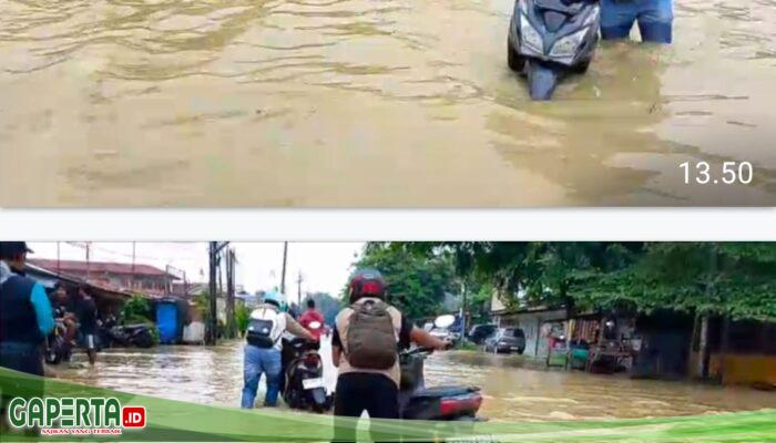 Akibat Banjir Di Guyur Hujan Menyebabkan Jalan Lumpuh, Fasilitas Umum Dan Rumah Warga Terendam Air