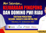 Kejuaraan Persahabatan PWI Riau Dimulai, Ratusan Wartawan Rebut Hadiah Uang Tunai