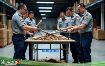 Pemusnahan BMMN KPPBC Tipe Madya Pabean B Dumai