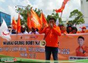 FSPMI Bersama Partai Buruh Sumut Menggelar Aksi Unjuk Rasa di Depan Kantor Gubsu
