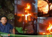 Tidak Pernah beraktivitas jual beli Gas elpiji 3 kg subsidi, Saat Terbakar Berhamburan ratusan buah tabung gas dari ruko terbakar di jalan patikrama Nanga Pinoh