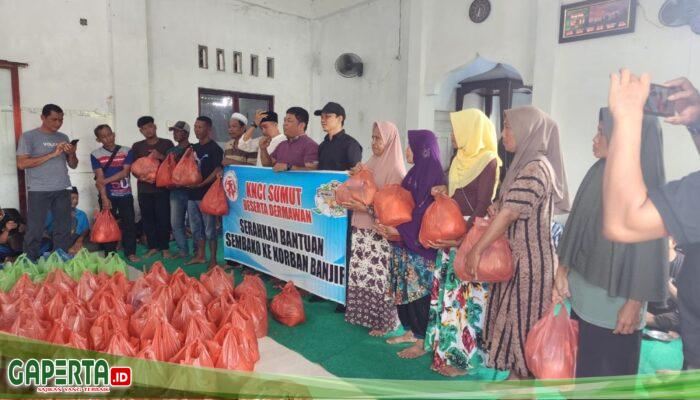 KNCI Salurkan 110 Paket Sembako dan 120 Makanan Siap Saji untuk Warga Terdampak Banjir di Hamparan Perak