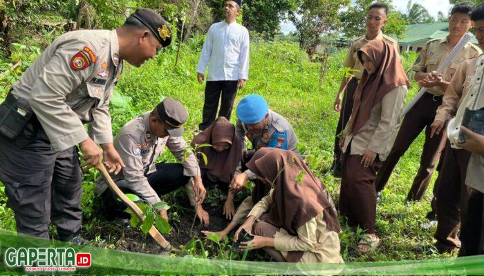 Polsek Bukit Kapur Gelar Green Policing di Ponpes Al-Harokah Darunnajah 12, Dorong Santri Peduli Lingkungan