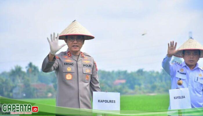 Kapolda Jambi Hadiri Tasyakuran Panen dan Pengumuman Swasembada Pangan Nasional Secara Virtual