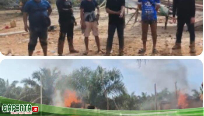 Dompeng Dibakar, Para Pelaku PETI Padang Kelapo Kocar-Kacir Tinggalkan Lokasi Kabur.