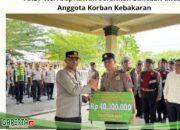 Kebersamaan dan Kepedulian, Kapolres Muaro Jambi AKBP Heri Supriawan Serahkan Bantuan untuk Anggota Korban Kebakaran