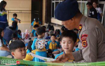 Preschool Field Trip TK Kurnia Global School, Murid Belajar Tugas Brimob di Satbrimob Polda Jambi