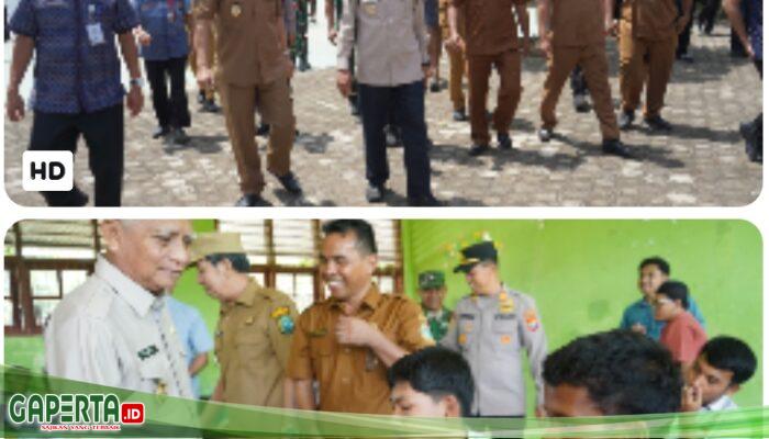 Wakil Gubsu  di dampingi Wakil bupati Paluta Kunjungan Ke SMKN I Portibi