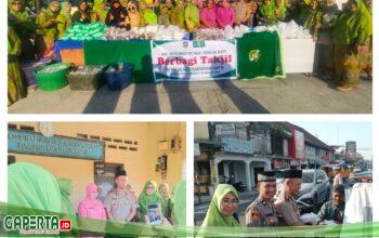 Polsek Pancurbatu bersama Muslimmat NU Bagikan Takjil Ke Pengendara