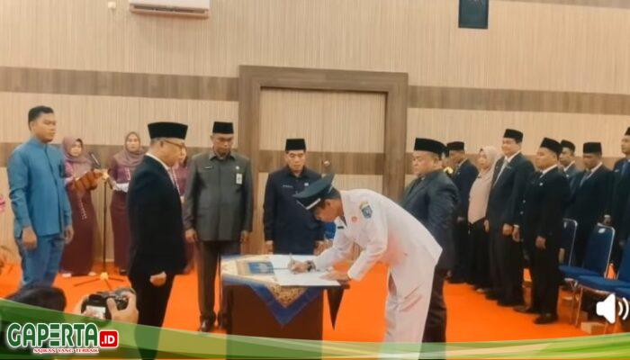 Sekda Lantik 12 Pejabat Administrator dan Pengawas Dilingkungan Pemko Dumai
