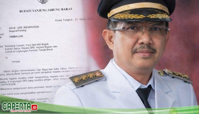 Himbauan Qurban di lingkungan Pemkab Tanjab Barat Jadi Sorotan, Diduga Mengarah ke-Kewajiban