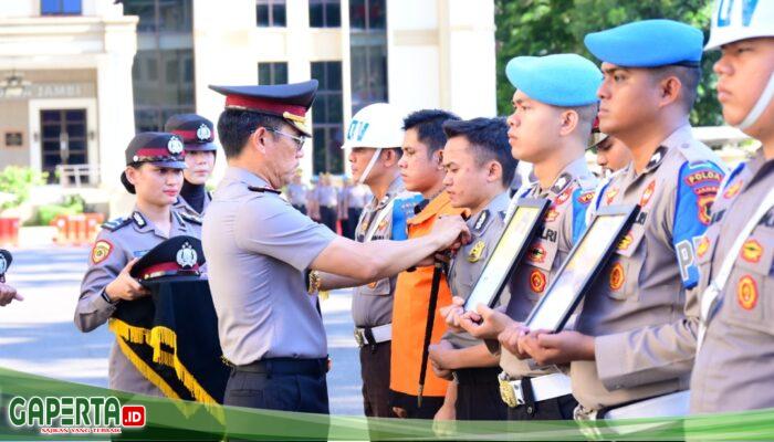 Polda Jambi Gelar Upacara PTDH, Empat Personel Diberhentikan Tidak Dengan Hormat