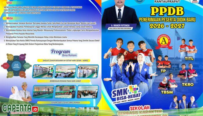 SMKS Pemda Rantauprapat Menerima Pendaftaran Siswa Baru Tahun Ajaran 2026/2007